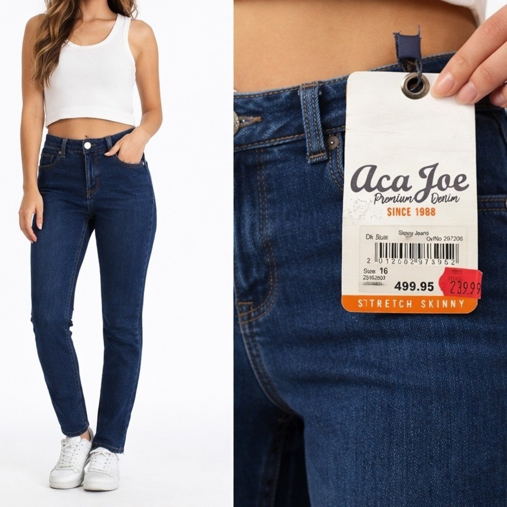 Dark Blue Stretch Skinny Jeans - Women